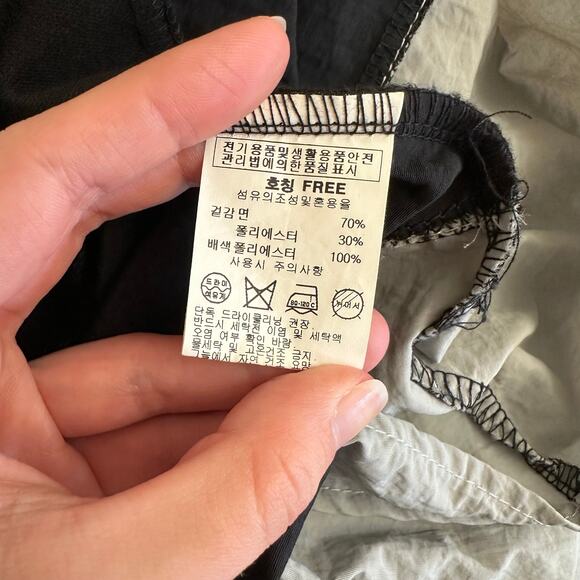 Visit in N.Y Studio Colorblock Midi Dress Black Gray Cotton Blend S/M Korea - Picture 7 of 8